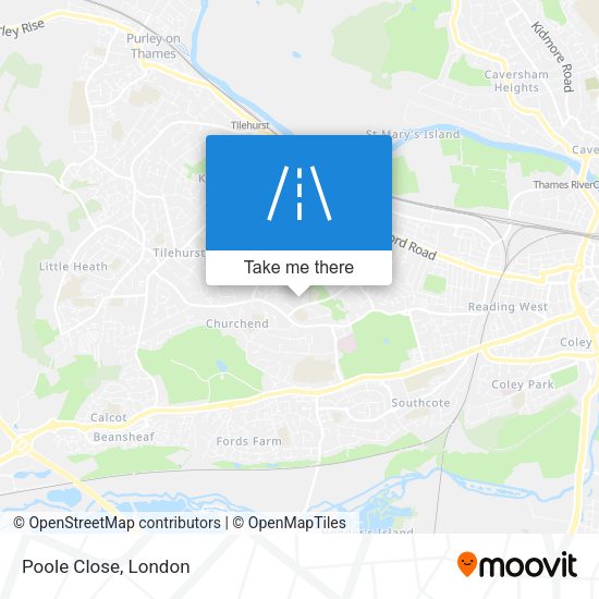 Poole Close map