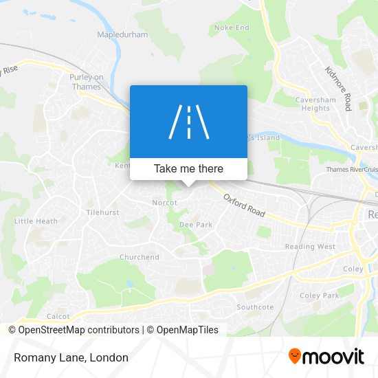 Romany Lane map
