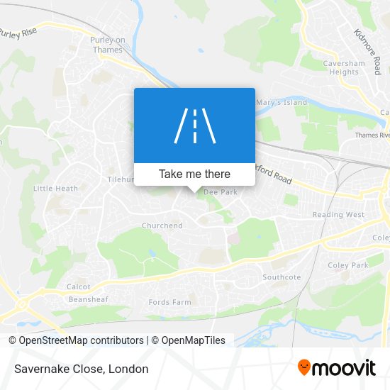 Savernake Close map