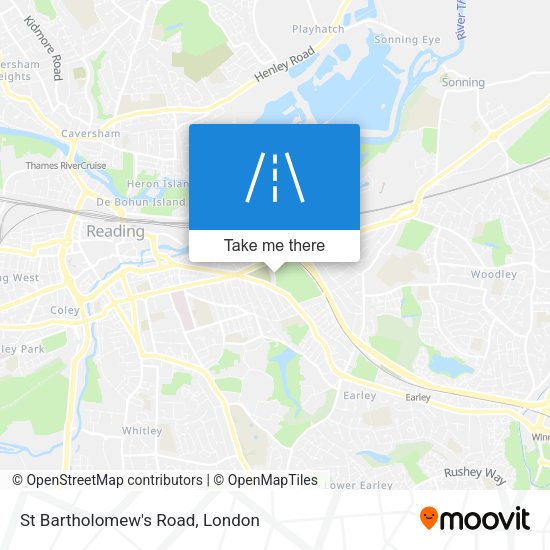St Bartholomew's Road map