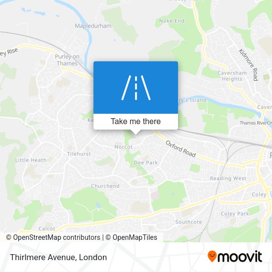Thirlmere Avenue map