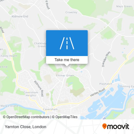 Yarnton Close map