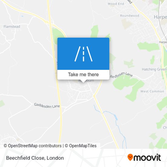 Beechfield Close map