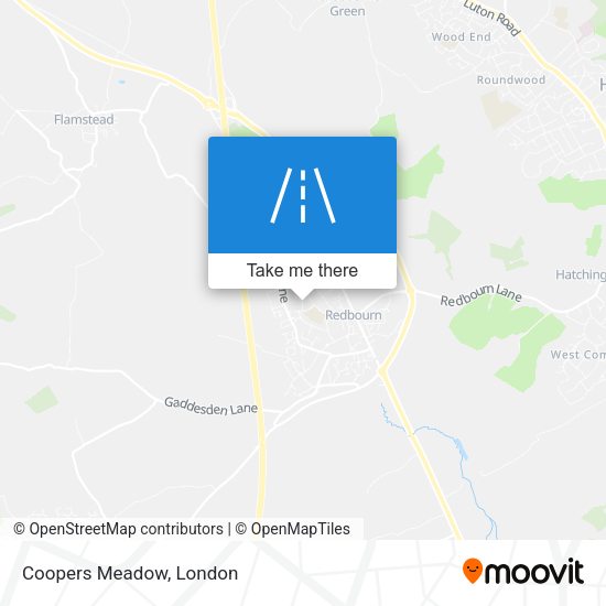 Coopers Meadow map