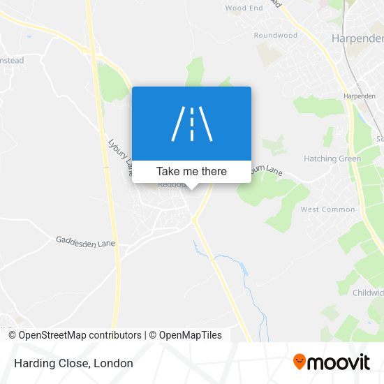 Harding Close map