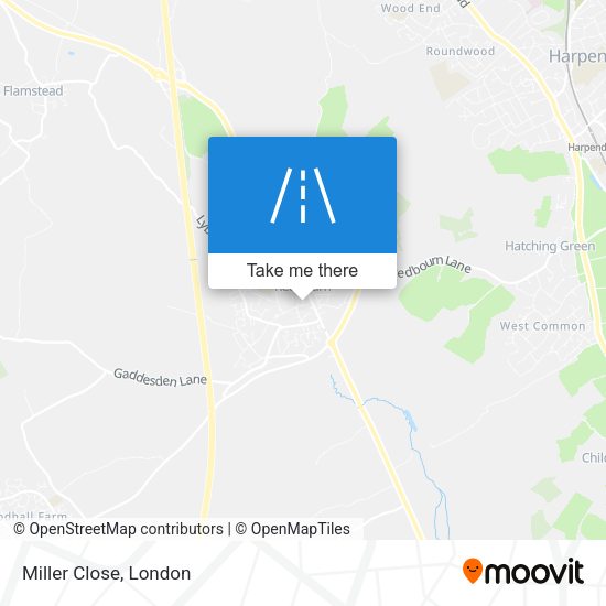 Miller Close map
