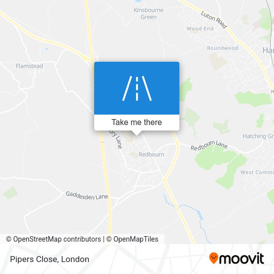 Pipers Close map
