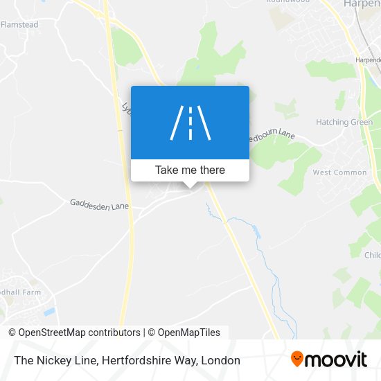 The Nickey Line, Hertfordshire Way map