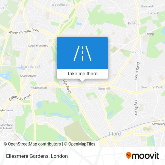 Ellesmere Gardens map