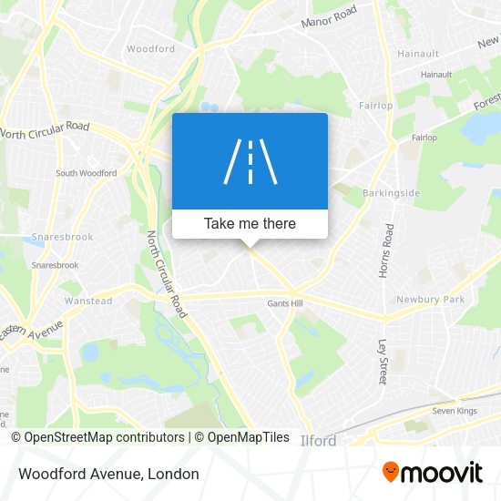Woodford Avenue map