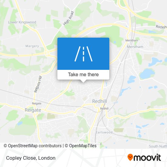 Copley Close map