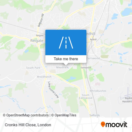 Cronks Hill Close map