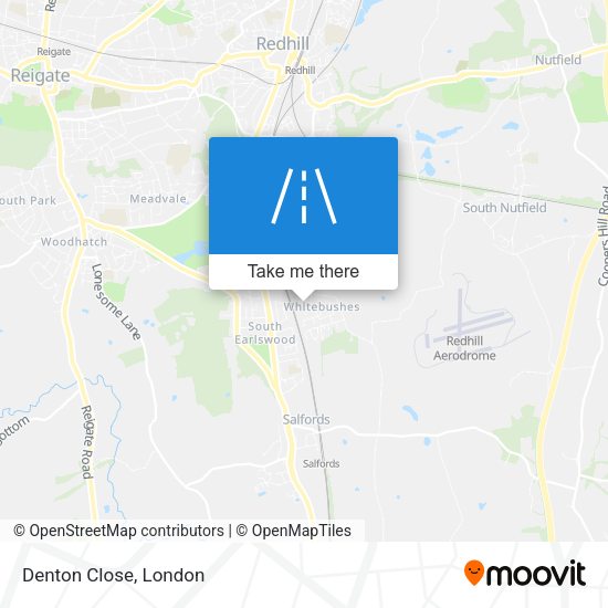 Denton Close map