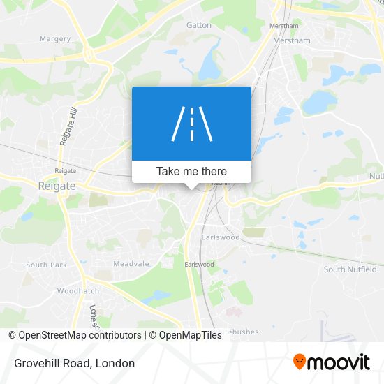 Grovehill Road map