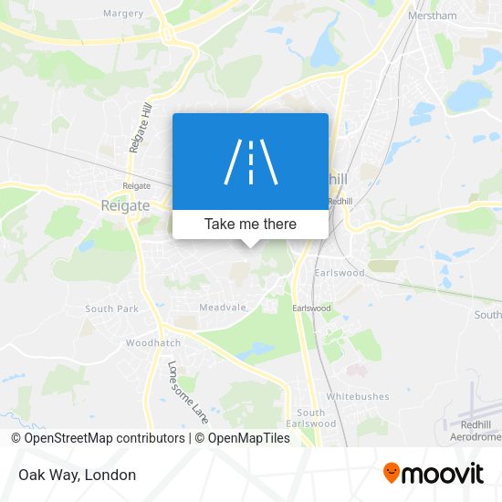 Oak Way map