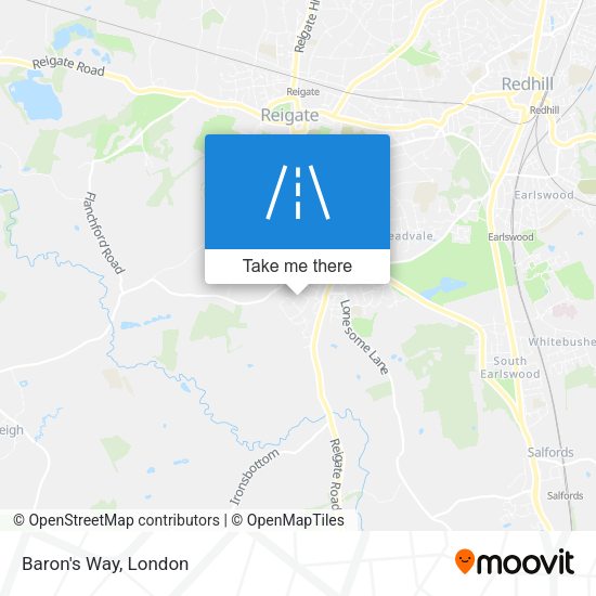 Baron's Way map