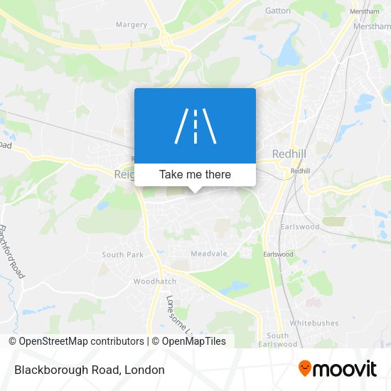 Blackborough Road map
