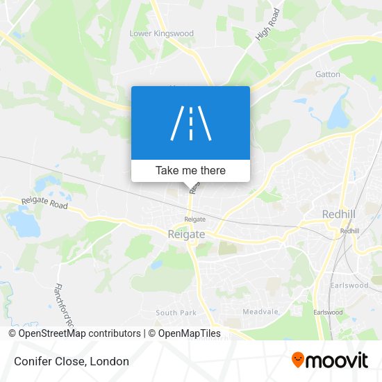 Conifer Close map