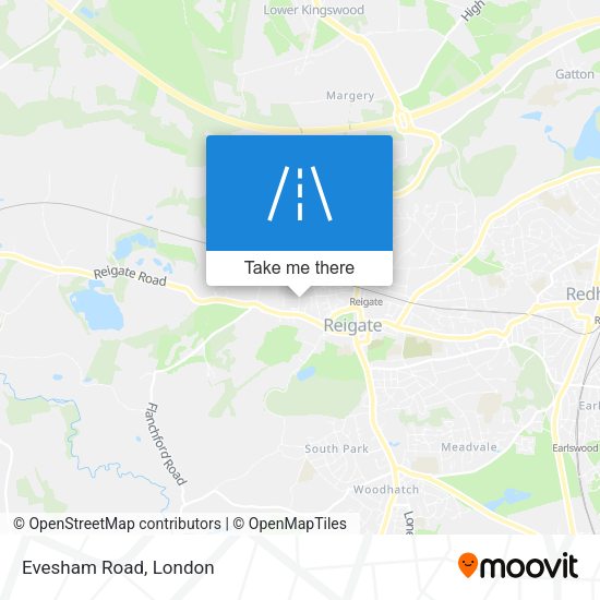 Evesham Road map