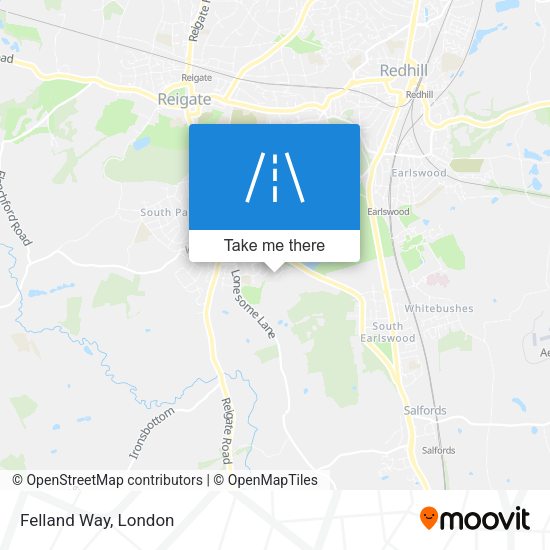 Felland Way map