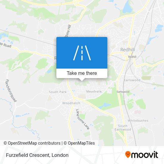 Furzefield Crescent map