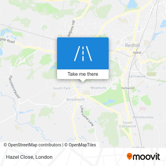 Hazel Close map