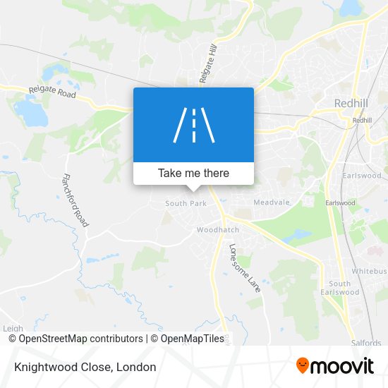 Knightwood Close map