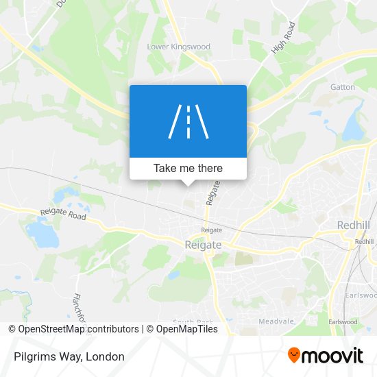 Pilgrims Way map