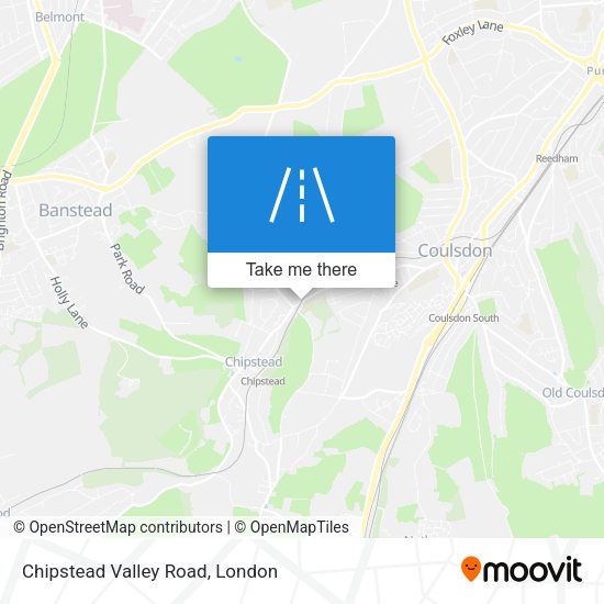 Chipstead Valley Road map