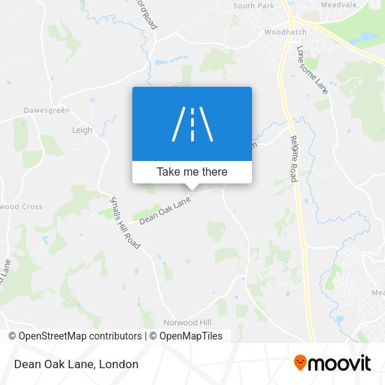 Dean Oak Lane map