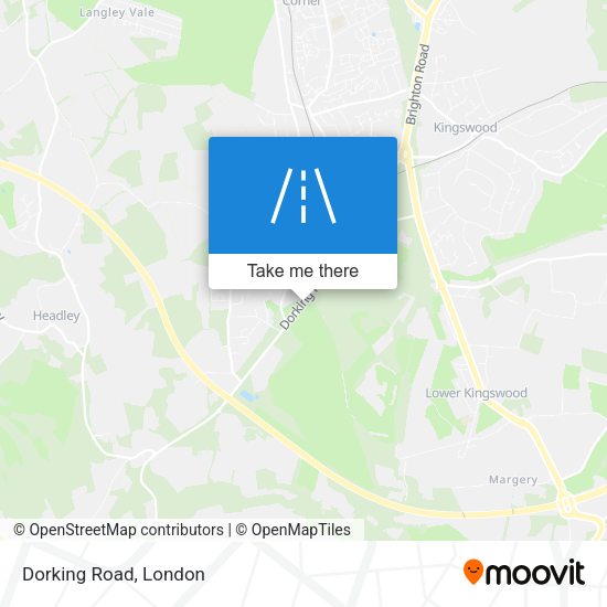 Dorking Road map