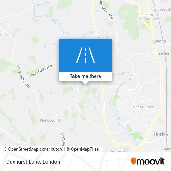 Duxhurst Lane map