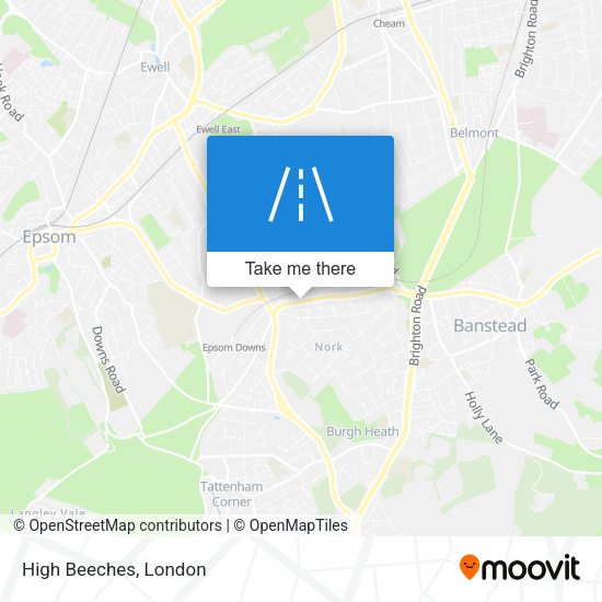 High Beeches map
