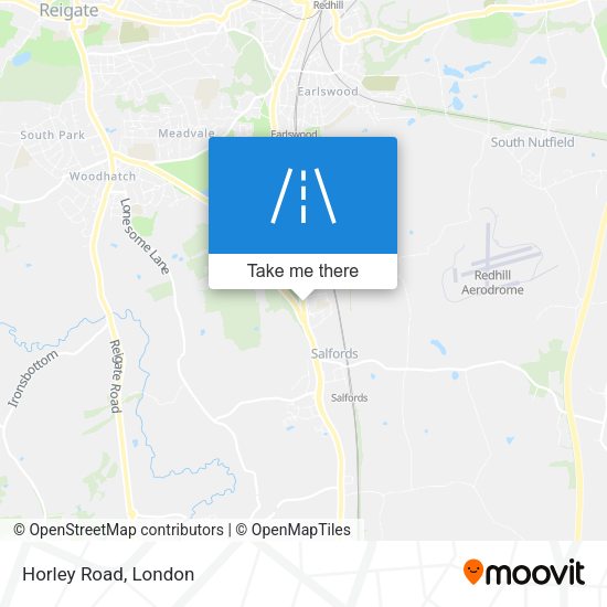 Horley Road map