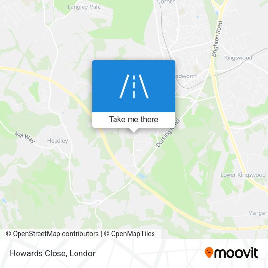 Howards Close map