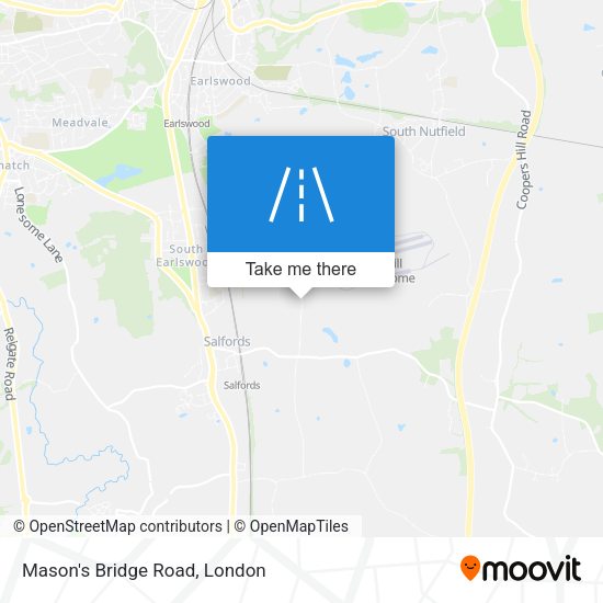 Mason's Bridge Road map