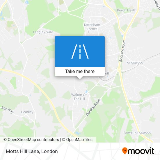 Motts Hill Lane map