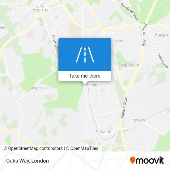 Oaks Way map