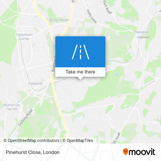 Pinehurst Close map
