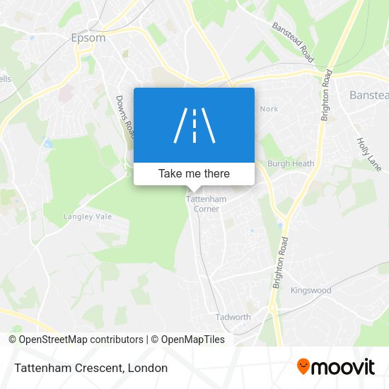 Tattenham Crescent map