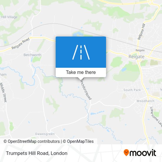 Trumpets Hill Road map
