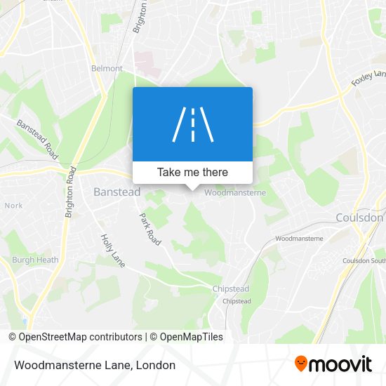 Woodmansterne Lane map