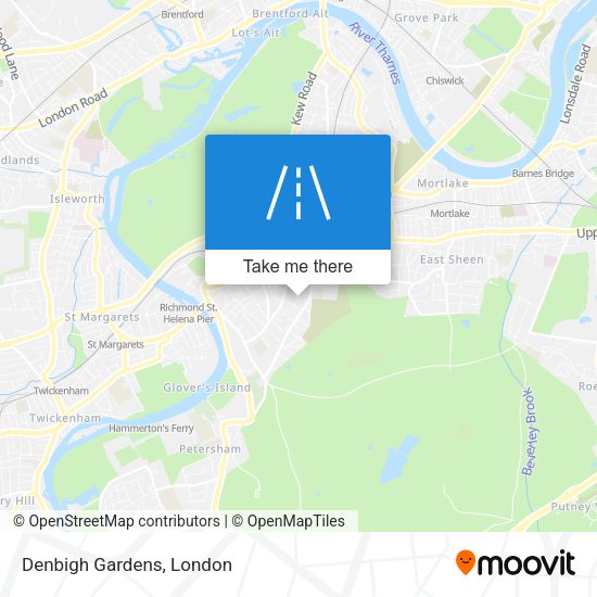 Denbigh Gardens map