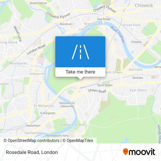 Rosedale Road map
