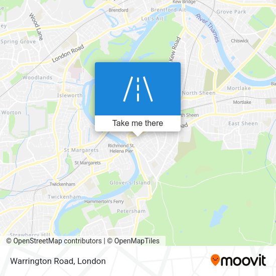 Warrington Road map