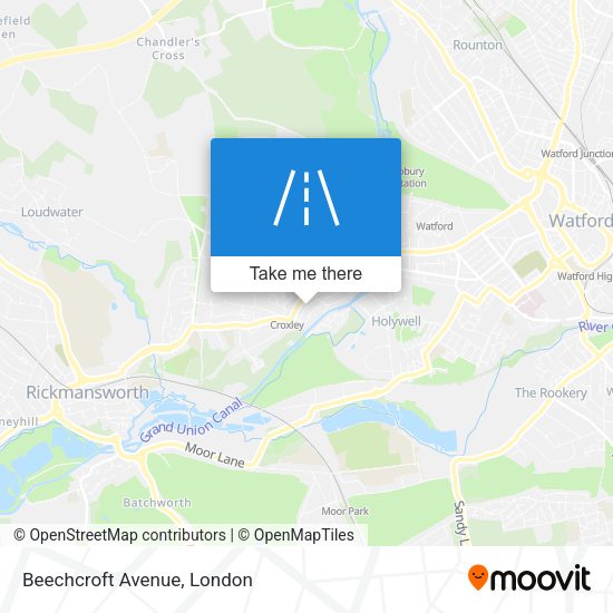 Beechcroft Avenue map