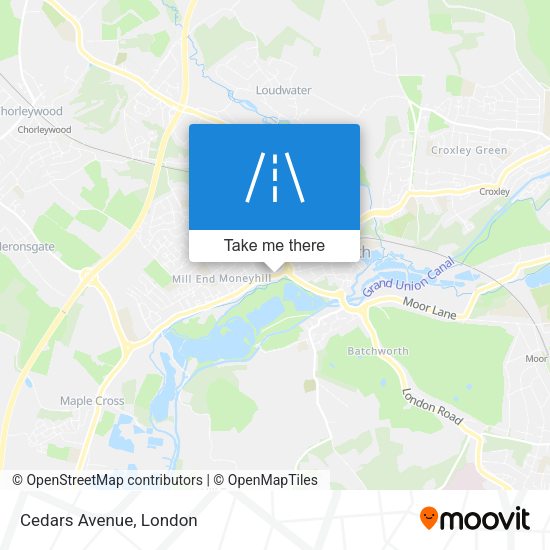 Cedars Avenue map