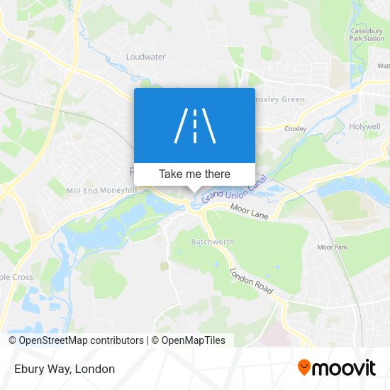 Ebury Way map
