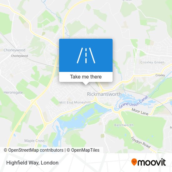 Highfield Way map