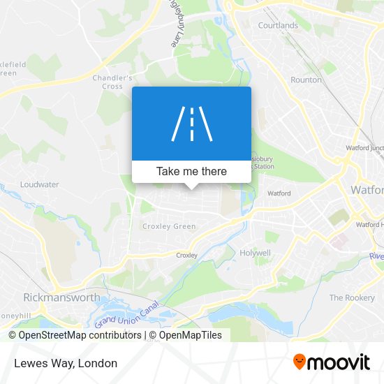 Lewes Way map